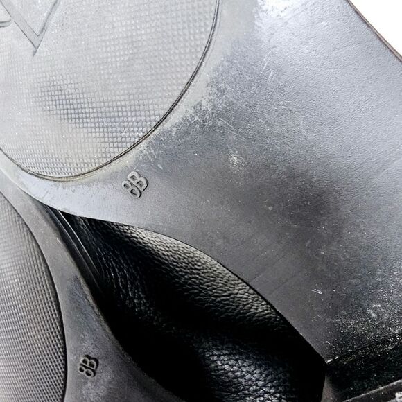 90s Lauren Ralph Lauren Mariella Pebbled Leather Two Tone Riding Boots Size 8 - Picture 9 of 9